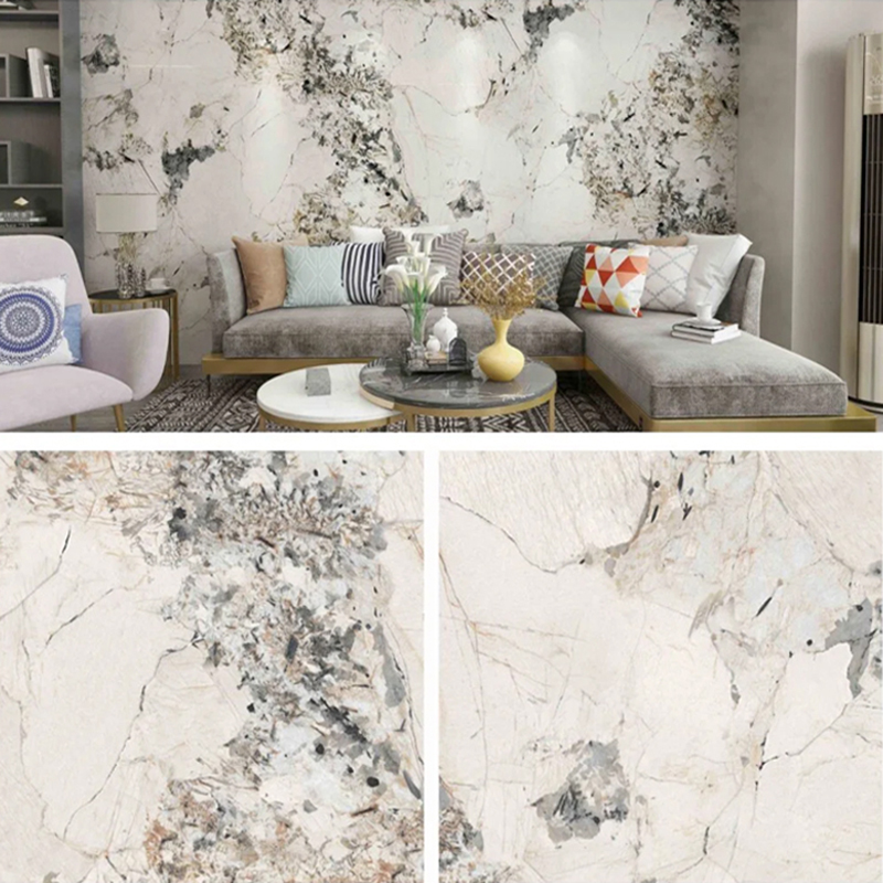 1220×2800 mm UV-belagt PVC-marmorplade til møbler og kabinet Letvægts og holdbar dekoration Lamineret plastvægpanel