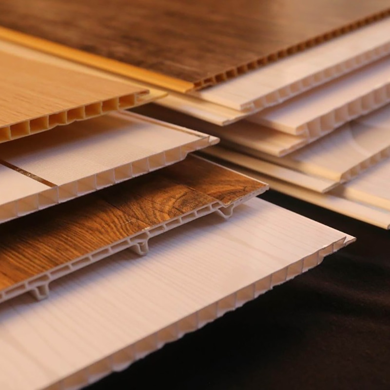 Miljøvenlig bambus træfiber integreret vægpanel 600x9 mm PVC WPC Holdbar Alsidig moderne interiørdesign Nem installation