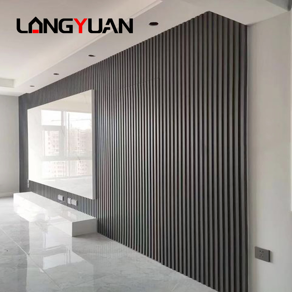 Indendørs WPC Vægpanel Træ Plast Komposit Vægplade Beklædning Vandtæt Lydtæt og brandsikker til Gym Anvendelse Indretning af hjemmet