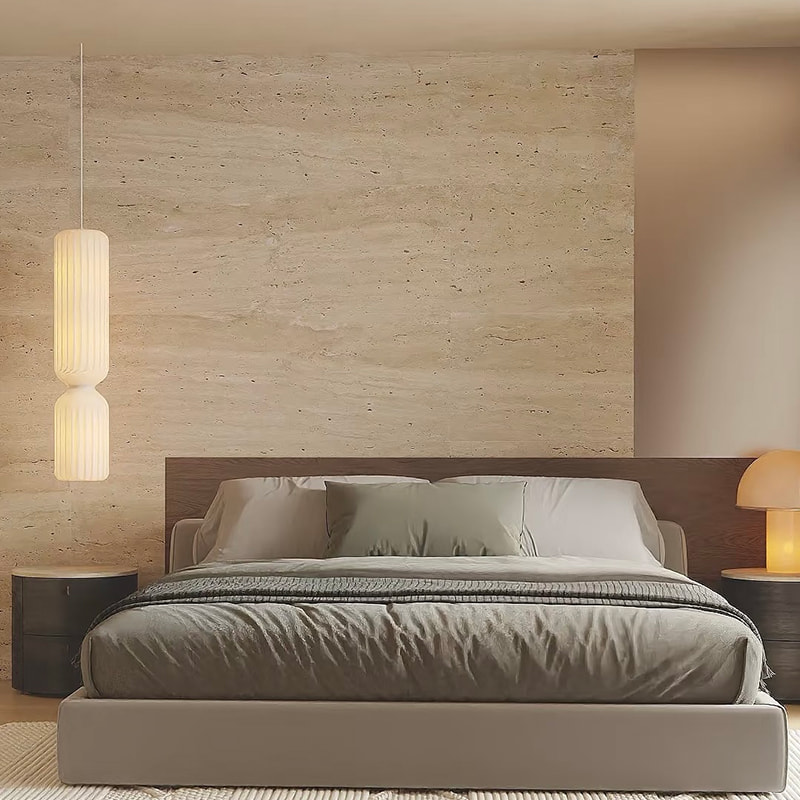 Brandsikker flisefiner imiteret interiør Bøjelig blød vægbeklædning Travertin Kunstig Fleksibel blød stenvægpaneler
