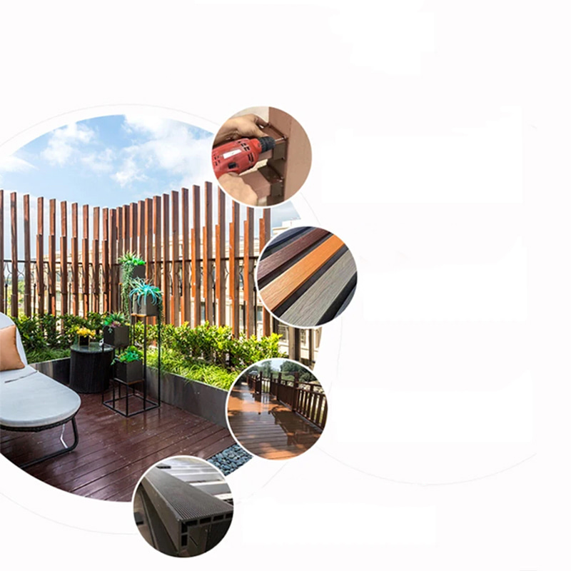 Snap on DIY Gulv Udendørs Vandtæt Wpc Patio Composite Engineered Flooring Interlocking Decking Flisebrædder